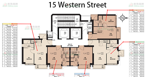 西邊街15號 單位訂價圖 更新日期: 2020-01-10