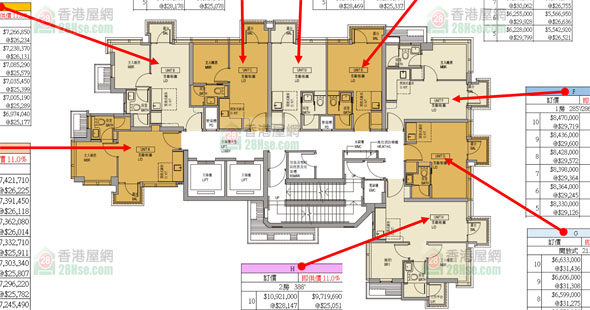 VAU Residence 單位訂價圖 更新日期: 2021-06-11