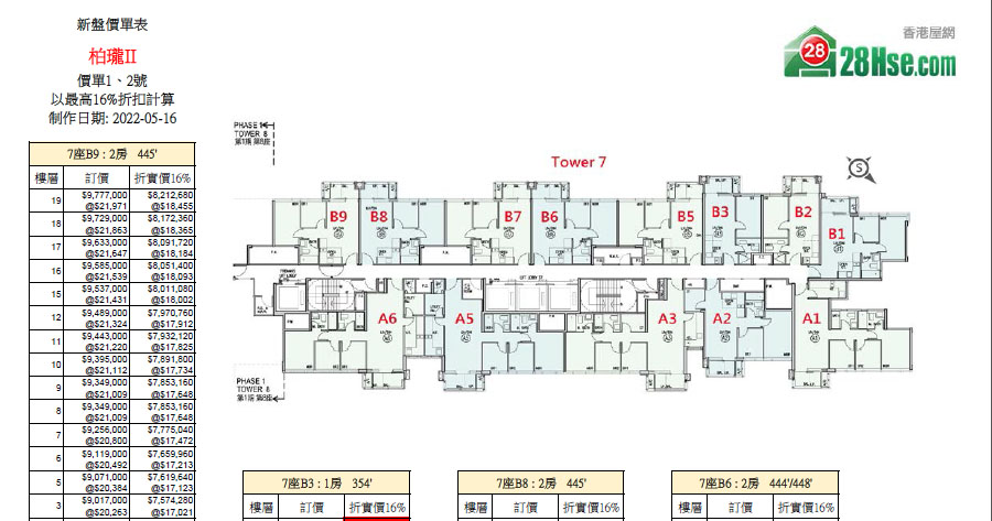 Grand Mayfair II Floorplan Pricelist