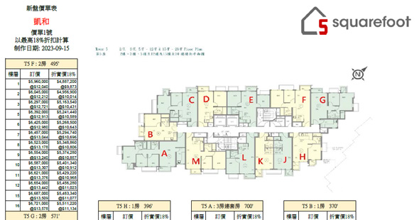 Mori Floorplan Pricelist Updated date: 2023-09-15