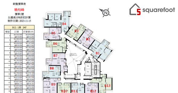 The Paddington Floorplan Pricelist Updated date: 2023-11-15